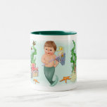 Muchacho de Mer con la red Taza De Café