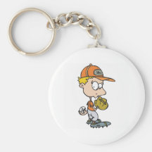 Muchacho del béisbol llavero personalizado