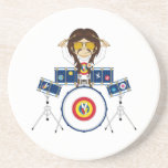 Muchacho del Hippie con los tambores Posavasos Manualidades