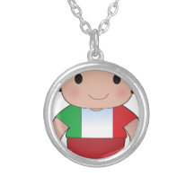 Muchacho del italiano de la amapola collar