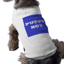 Muchacho del perrito de la ropa del mascota camisas de mascota