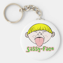 Muchacho descarado de la cara llaveros personalizados