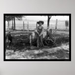 Muchacho en una granja 1914 posters