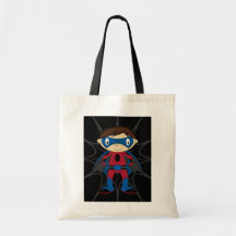 Muchacho lindo del super héroe bolsas