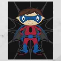 Muchacho lindo del super héroe tarjetas publicitarias