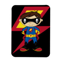 Muchacho lindo del super héroe iman 