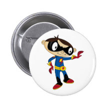 Muchacho lindo del super héroe pin