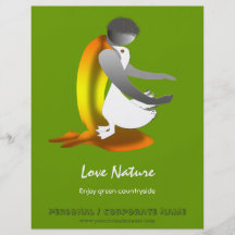 Muchacho que cuida un pato tarjetones