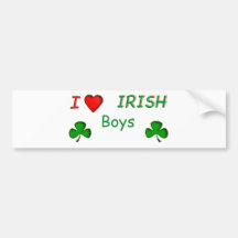 Muchachos del irlandés del amor pegatina de parachoque