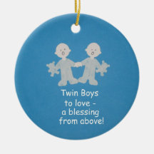 ¡Muchachos gemelos a amar! Ornamentos De Navidad