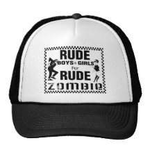 Muchachos groseros y chicas para el zombi grosero gorras