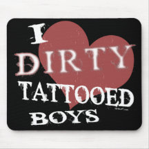 Muchachos tatuados sucios D Mousepad Alfombrilla De Ratones