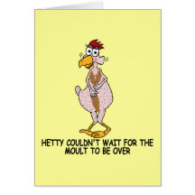 Muda hilarante del pollo tarjeta