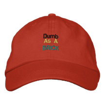 Mudo, como A, LADRILLO Gorra Bordada