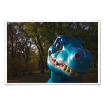 Mueca azul del dinosaurio arte fotografico