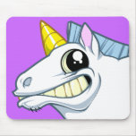 Mueca del unicornio Mousepad Tapetes De Ratones