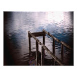 Muelle de madera por la tarde fotografías  