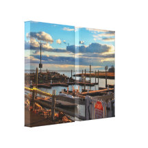 Muelle Lienzo Envuelto Para Galerias