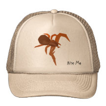 Muérdame araña roja gorras