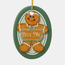 - Muérdame hombre de pan de jengibre - ornamento o Ornamento De Reyes Magos