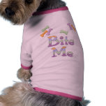 Muérdame ropa del perro camiseta de perro