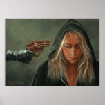 Muerte por el poster del arma del chocolate