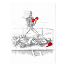 Muerte que los Fisticuffs defienden Postales