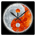 Muestra asiática de Yin y de Yang para el reloj de
