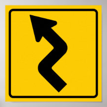 Muestra (correcta) reversa de la carretera de la v poster