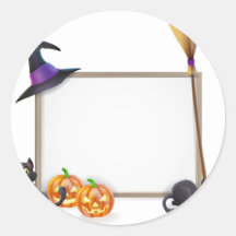 Muestra de Halloween Etiqueta Redonda