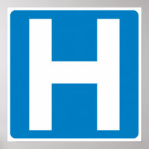 Muestra de la carretera de la zona del hospital posters