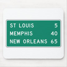 Muestra de la carretera de St. Louis Memphis New O Alfombrillas De Ratones