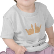 Muestra de la mano del rock-and-roll camiseta