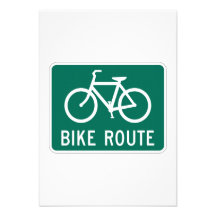 Muestra de la ruta de la bici invitaciones personalizada