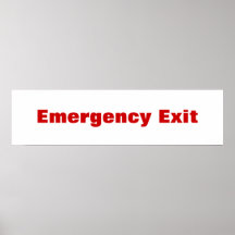 Muestra de la salida de emergencia posters