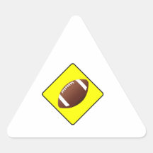 Muestra de la travesía del fútbol pegatina de triangulo