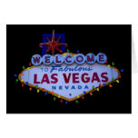 Muestra de Las Vegas con las luces de navidad Felicitación