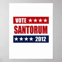 MUESTRA DEL VOTO SANTORUM 2012 POSTER