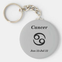 Muestra del zodiaco - cáncer llavero personalizado