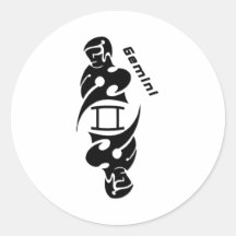 Muestra del zodiaco de los géminis pegatina