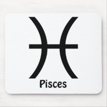 Muestra del zodiaco de Piscis Alfombrilla De Ratón