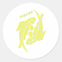 Muestra del zodiaco de Piscis Etiqueta