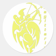Muestra del zodiaco del sagitario etiqueta