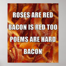 Muestra divertida del poster del poema del tocino