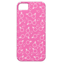 Muestra femenina del género (Venus) - blanco en ro iPhone 5 Protectores