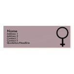 Muestra femenina - flaca tarjetas de visita