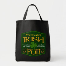 Muestra irlandesa personalizada del Pub Bolsas