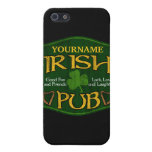 Muestra irlandesa personalizada del Pub iPhone 5 Carcasas