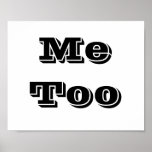Muestra "Me Too " del apoyo de la foto del boda Posters