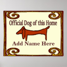 Muestra oficial del perro del Dachshund Posters